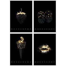 Füzet Pigna Monocromo Gold A/4 tűzött 50 lapos kokckás