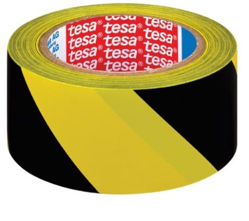 Jelölőszalag 50mmx33m Tesa fekete/sárga