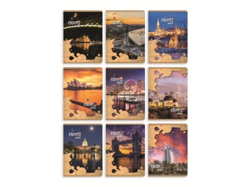 FÜZET A/4 FŰZFŐ MINTÁS ENJOY 80-48 SIMA