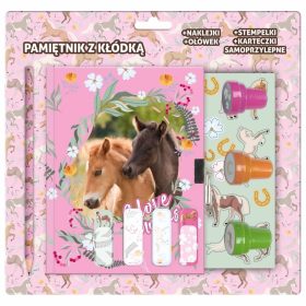 EMLÉKKÖNYV KULCSOS LOVAS CERUZÁVAL, NYOMDÁVAL, MATRICÁVAL