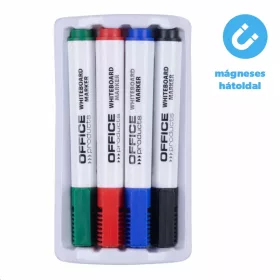 TÁBLAMARKER SZETT OFFICE PRODUCTS 5DB-OS SZIVACCSAL MÁGNESES
