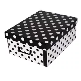 Tárolódoboz Miss Space MAXI 51x37x24 CM Pöttyös fekete 7080