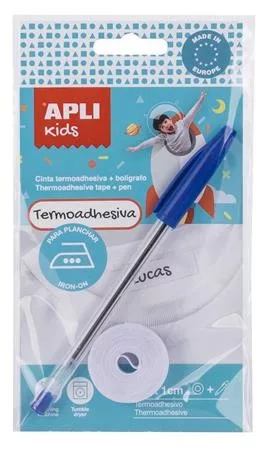TEXTILSZALAG VASALHATÓ 200X10MM TOLLAL APLI KIDS FEHÉR