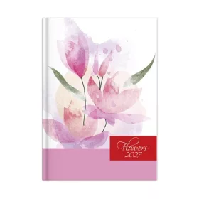 HATÁRIDŐNAPLÓ PERIOD FLOWERS B/6 HETI ROSE PAPÍR 2027