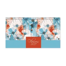 ZSEBNAPTÁR PERIOD FLOWERS FEKVŐ FRESH PAPÍR 2027