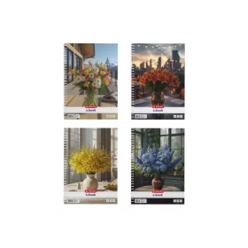 SPIRÁLFÜZET HERLITZ A/4 70 LAPOS FLOWER VONALAS