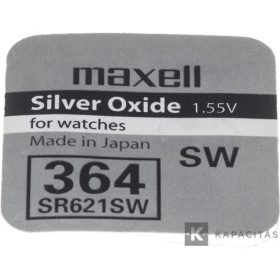 Maxell SR621SW 1,55V ezüst-oxid gombelem 1db