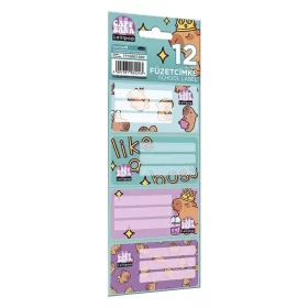 Füzetcímke 12 db-os Lollipop CAPYBARA