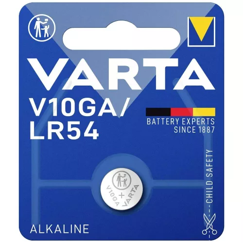 VARTA LR54 / LR1130 / AG10 1,5V alkáli gombelem 1db/csg