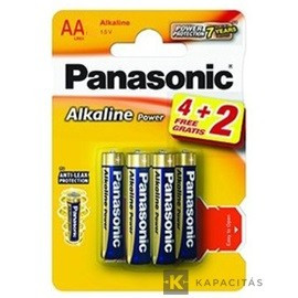Panasonic LR6APB 4+2 Alkaline Power AA ceruza 1.5V alkáli/tartós elemcsomag 6db/