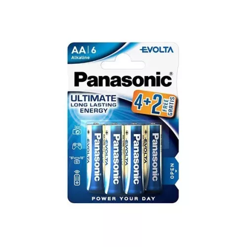 Panasonic Evolta AA alkáli elem 6+2