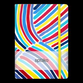   Jegyzetfüzet Spoko Kreatív IV (kék ecset), A5, 75 g, 96 lapos, vonalas