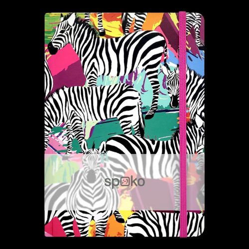 Jegyzetfüzet Spoko Dzsungel II (zebra) A5, 75 g, 96 lapos, vonalas