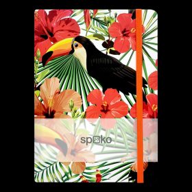  Jegyzetfüzet Spoko Dzsungel III (tukan) A5, 75 g, 96 lapos, vonalas
