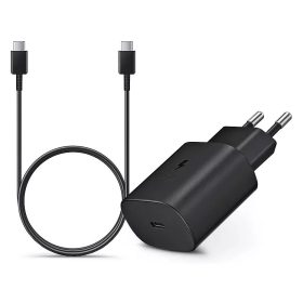   SAMSUNG GYÁRI HÁLÓZATI TÖLTŐ ADAPTER TYPE-C BEMENETTEL + 1 M-ES TYPE-C - TYPE-C