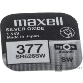 Maxell SR626SW (377) 1,55V ezüst-oxid gombelem 1db