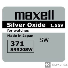 Maxell SR920SW 1,55V ezüst-oxid gombelem 1db