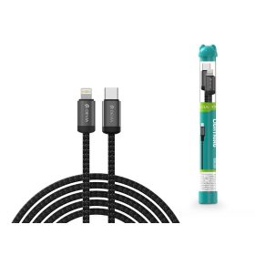   Devia Gracious Series Tube PD 27W Type-C/Lightning adat-és töltőkábel 1m - feket