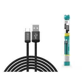 DEVIA USB - USB TYPE-C ADAT- ÉS TÖLTŐKÁBEL 1 M-ES VEZETÉKKEL - 5V/2,1A - FEKETE