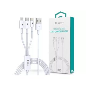 DEVIA SMART SERIES 3IN1 10W LIGHTNING/MICRO USB/ TYPE-C TÖLTŐKÁBEL 1,2M