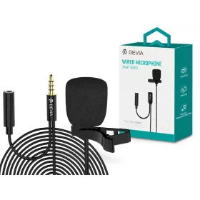  DEVIA VEZETÉKES INFLUENSZER MIKROFON - 3,5 MM JACK - DEVIA SMART SERIES WIRED MI