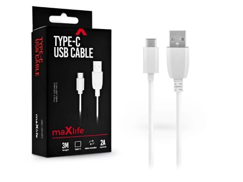 MAXLIFE USB - USB TYPE-C ADAT- ÉS TÖLTŐKÁBEL 3 M-ES VEZETÉKKEL - MAXLIFE USB TYP