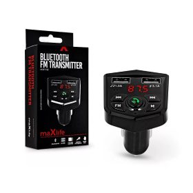   MAXLIFE BLUETOOTH FM-TRANSMITTER/SZIVARGYÚJTÓ TÖLTŐ - 2XUSB + MICROSD KÁRTYAOLVA