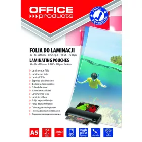 LAMINÁLÓ FÓLIA  A/5 80 MIC OFFICE PRODUCTS 100db/dob