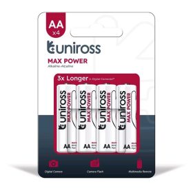   Uniross 1,5V LR6/AA/ceruza tartós alkáli elem MAX POWER 4db/csomag